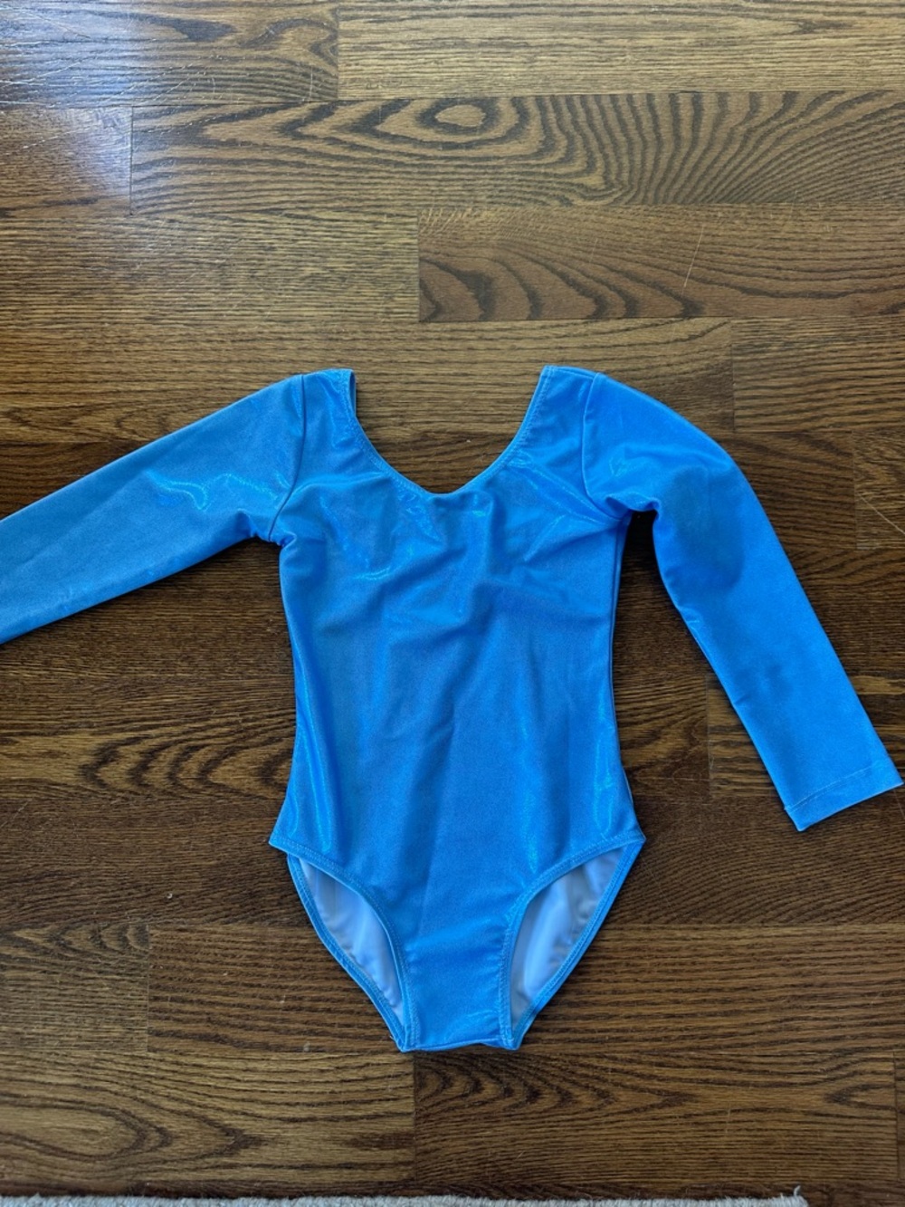 Girls' Long Sleeve Dance Leotard in Vibrant Blue